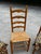 Collection of Vintage Farmhouse Wooden Ladderback Chairs With Custom Cushions For Sale In Atlanta - Image 6 of 10