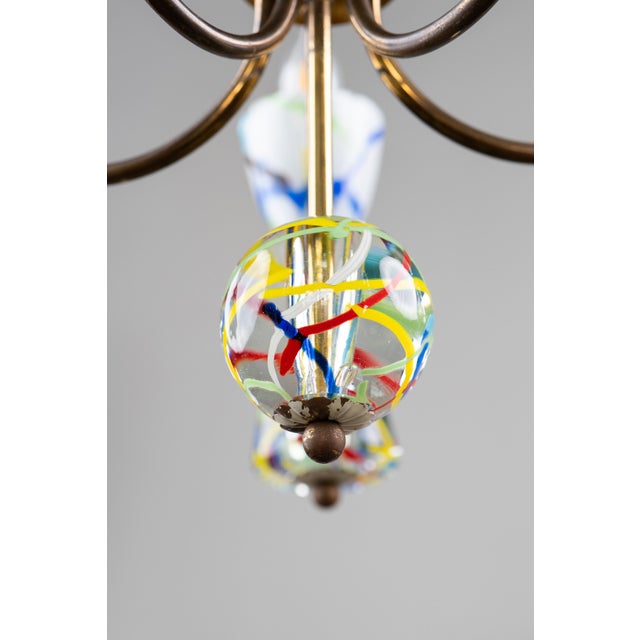 Mid-Century Modern Murano Glass Chandelier by Dino Martens for Aureliano Toso,1950s For Sale - Image 3 of 13