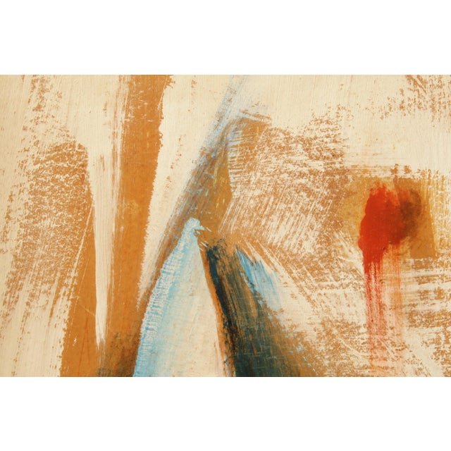 Mid Century Abstract Original Painting, Framed For Sale In Philadelphia - Image 6 of 12