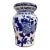 Late 20th Century Blue & White Ceramic Asian Garden Stool or Plant Stand For Sale