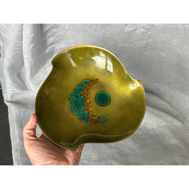 Mid Century Modern Copper Enamel Bowl by Bovano For Sale - Image 11 of 12