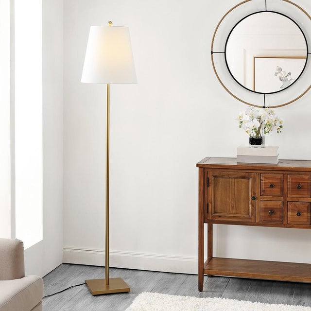 Modern Geralt 69" Floor Lamp in Gold For Sale - Image 3 of 4