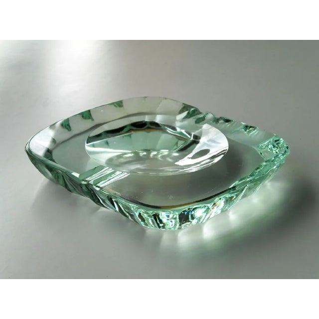 Mid-Century Modern Chiselled Crystal Bowl by Max Ingrand for Fontana Arte Design, Italy, 1950s For Sale - Image 3 of 5