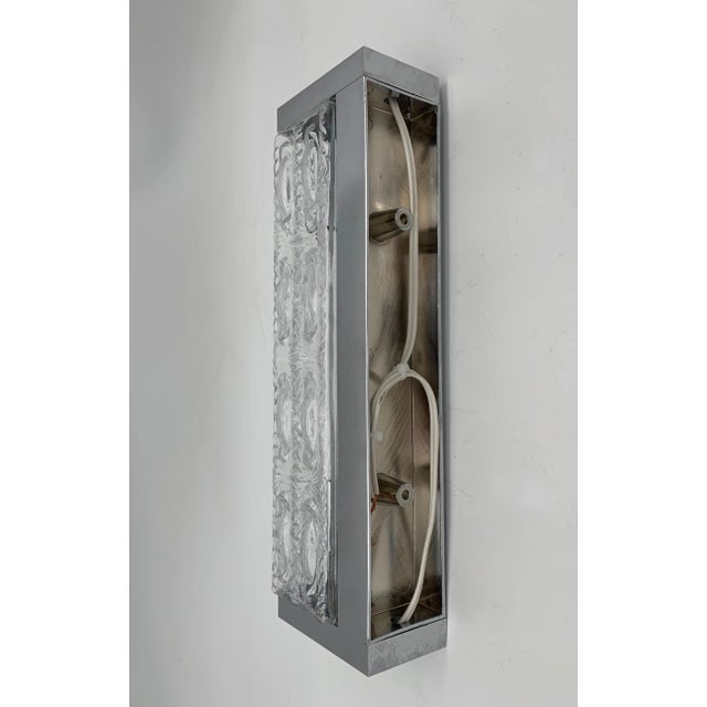 Vintage Italian Glass Wall Lights, 1970, Set of 2 For Sale - Image 4 of 5