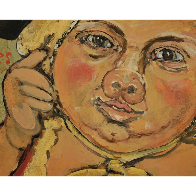 Ira Yeager 20th Century Painting of French Anthropomorphic Woman For Sale - Image 9 of 18