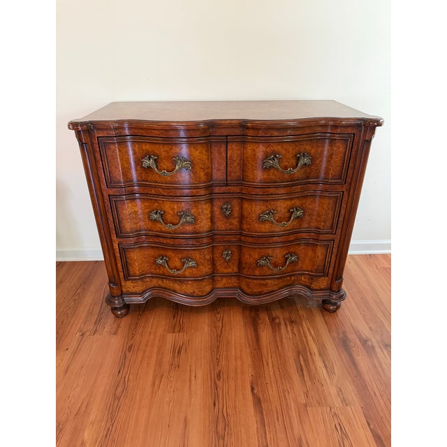 Wood Vintage Burlwood Drexel Chest of Drawers For Sale - Image 7 of 7