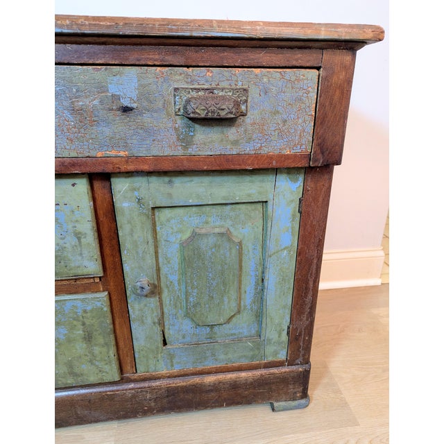Late 19th Century 19th Century Antique Primitive Cabinet Dry Sink Washstand Cupboard For Sale - Image 5 of 18