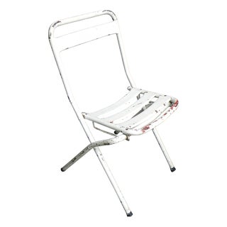Vintage Industrial Steel Folding Chair, 1950s For Sale