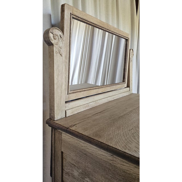 1920s Antique Wooden Chiffonier Chest With Attach Mirror Frame. Circa 1920's For Sale - Image 5 of 18