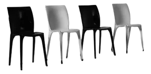 Metal Lambda Chairs by Marco Zanuso & Richard Sapper, Italy, 1959, Set of 4
