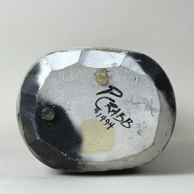Patrick Crabb (B. 1947) - Postmodernist Raku Shard Ceramic Vessel, Signed (1994) For Sale - Image 10 of 10