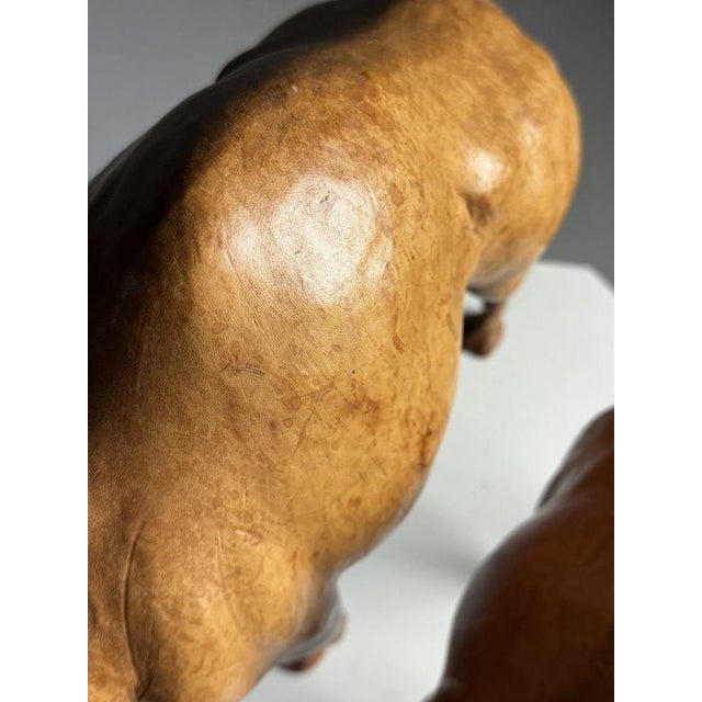 Leather Decorative Statues of Dromedaries, Set of 2 For Sale - Image 10 of 17