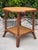 Wood Vintage Palecek Tortoise Rattan & Wicker Side Table – Palm Beach Style For Sale - Image 7 of 11