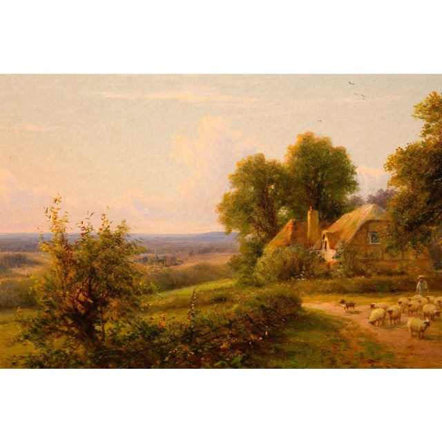 English Antique Landscape Painting of Sheep by Henry Maidment (Fl. 1889-1914) For Sale - Image 15 of 18