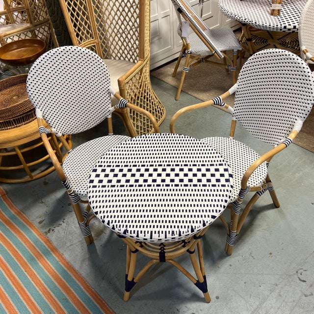 3 Piece French Riviera Style Bistro Dining Set Chairish