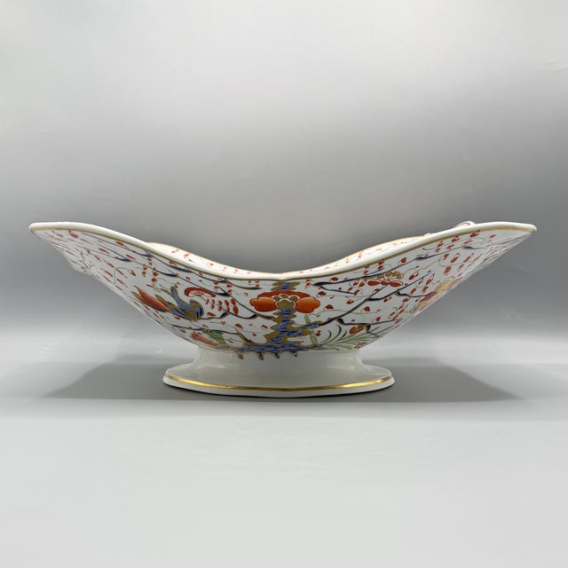 Antique Kakimon Centrepiece Bowl with Double Handled Two Quails Pattern by Derby Porcelain Factory, 1820 For Sale - Image 10 of 18