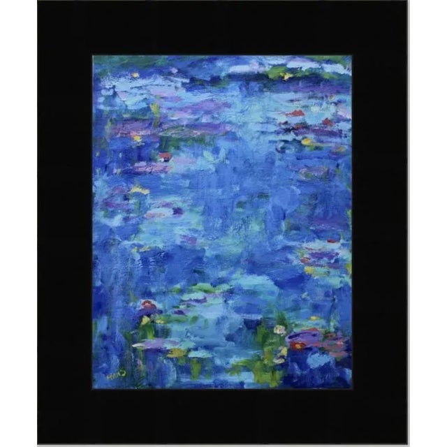 Textile Water Gardens — Modern Acrylic Painting For Sale - Image 7 of 8