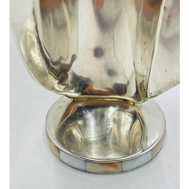 1980s Silver & Mother of Pearl Shell Madonna Sculpture by Emilia Castillo/Los Castillo For Sale - Image 14 of 18