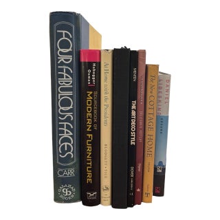 1960s Elevated Design Library, Set of 8 Architecture & Interiors Books For Sale