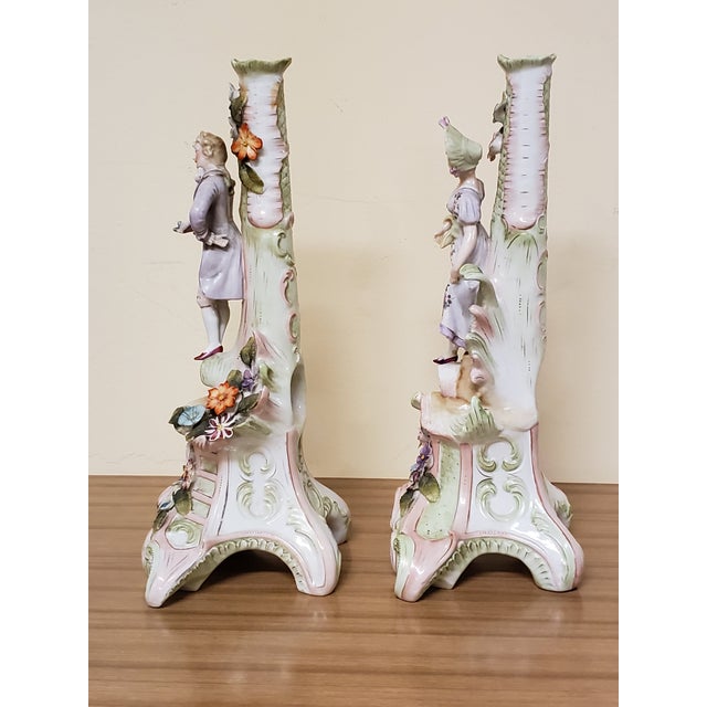 Antique Porcelain German Candle Holders a Pair Chairish
