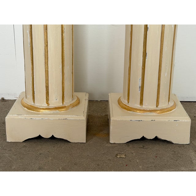 20th Century Gustavian Painted Pedestal Columns For Sale - Image 5 of 9