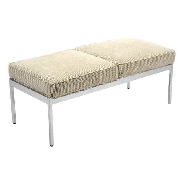 Mid 20th Century Attributed to Steelcase Bench in the manner of Florence Knoll For Sale