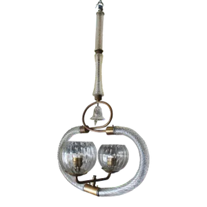 1930's Italian Art Deco Murano Barovier & Toso Art Glass Chandelier