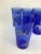 Mid-Century Modern Vintage Hazel Atlas Blue Tumblers Decorated With Dogs on Leashes - Set of 8 For Sale - Image 3 of 5