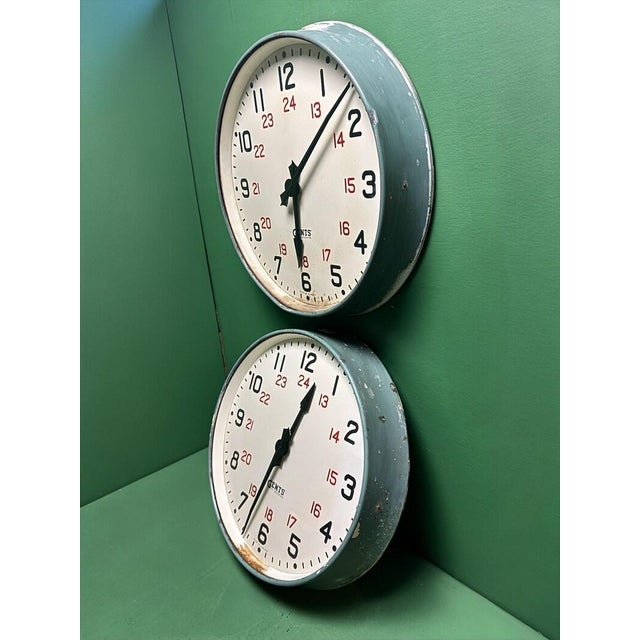 Welsh Railway Clocks by Gents of Leicester, 1950s For Sale - Image 6 of 11