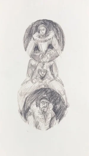 1970s Adrienne Anderson Renaissance Drawing