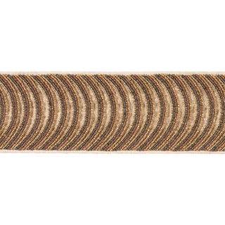 SAMPLE - Schumacher Ziegfeld Hand Beaded Tape Trim In Gilt For Sale