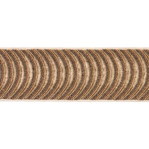 SAMPLE - Schumacher Ziegfeld Hand Beaded Tape Trim In Gilt