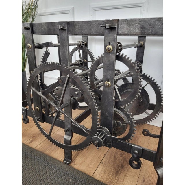 18th Century Italian Wrought Iron Church Tower Turret Clock Console Side Table For Sale - Image 10 of 10