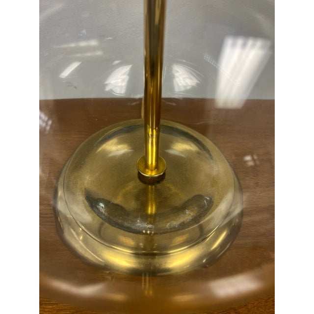 Metal Hollywood Regency Chinoiserie Urn Lamps Clear Glass For Sale - Image 7 of 8