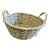 20th Century Large Round Wicker Basket For Sale