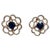 1 Carat Each Sapphire Diamond Flower/Cluster Earring 14 Karat Rose Gold For Sale - Image 17 of 18