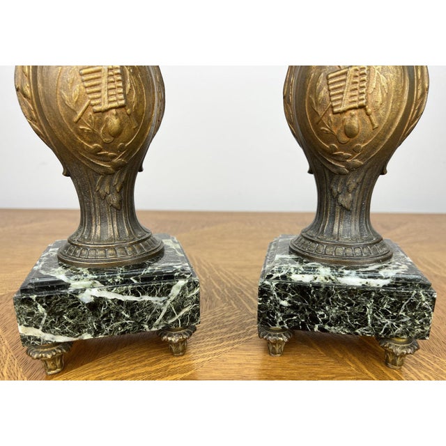 Vintage French Style Marble Clock For Sale - Image 16 of 18