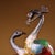 Late 19th Century Late 19th Century Cloisonné Enamel Double Crane Figurine, 3100g, Gilt Bronze For Sale - Image 5 of 9