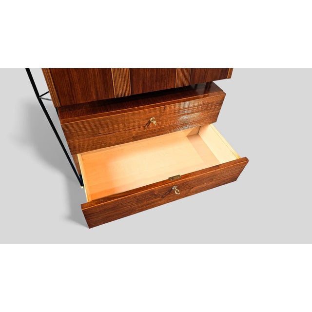 Mid-Century Italian Wall Unit Bookcase with Cabinet Bar, 1960s For Sale - Image 12 of 18