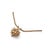 Mid-Century Modern Mid 20th Century 14k Yellow Gold Diamond Heart Slide Pendant For Sale - Image 3 of 4