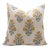 Swadesh Hand Block Leaf Floral Printed Thick Linen Designer Pillow Cover, 20x20 Inch For Sale
