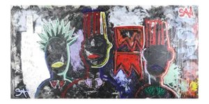 "Bloods Equality" NYC Neo-Expressionist Painting