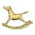 Vintage Solid Brass Rocking Horse Figurine For Sale