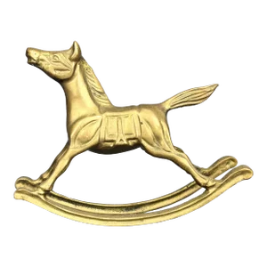 Vintage Solid Brass Rocking Horse Figurine