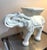 1970s White Plaster Elephant Garden Stool For Sale - Image 4 of 6