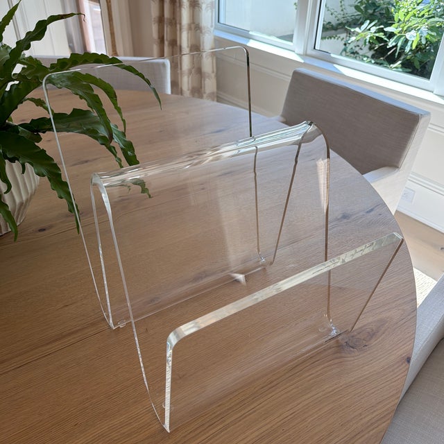 Contemporary Acrylic Magazine Rack by Interlude Home For Sale - Image 3 of 8