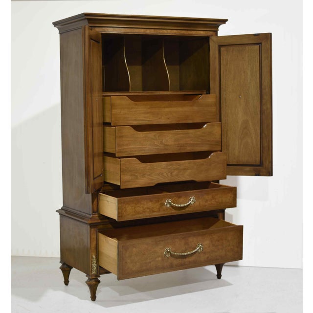 Mid Century French Provincial-Style Highboy Dresser by Hellam Furniture Company Pennsylvania For Sale In Chicago - Image 6 of 13