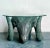 Vintage Boho Patinated Cast Resin Rams Head Table For Sale - Image 4 of 5