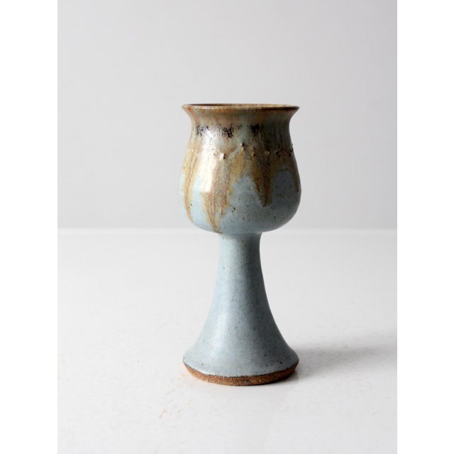 Vintage Studio Pottery Chalice For Sale - Image 11 of 11