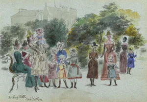 Alexander Hunter, Mothers & Children in Edinburgh, Exhibition, 1888, Watercolour